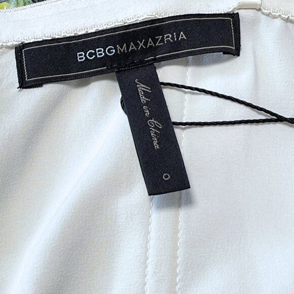 BCBGMAXAZRIA 100% Silk Maxi Inga Dress Womens Size 0 Lipstick Red Combo Goddess - Picture 6 of 11